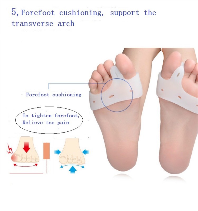 Gel Big Toe Bunion Protector Hallux Valgus Orthopedic Cushion Metatarsal Pads Toe Separators Insole