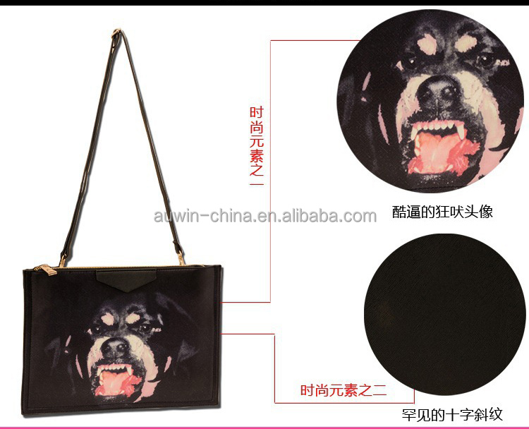 卸売ファッションの新しい到着した犬のパターンクロス- ボディイブニングバッグショルダーバッグクラッチメス犬問屋・仕入れ・卸・卸売り