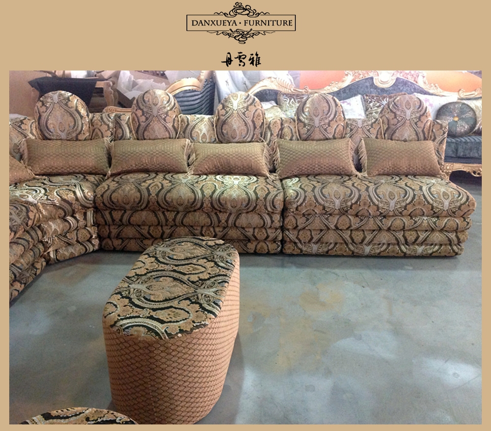 Dubai saudi arabische stijl u vorm luxe stoffen sofa sets, salon ...