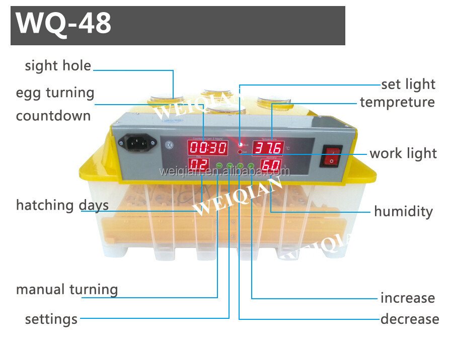  automatic egg incubator/chicken 48/36 mini icubator/ parrot incubator