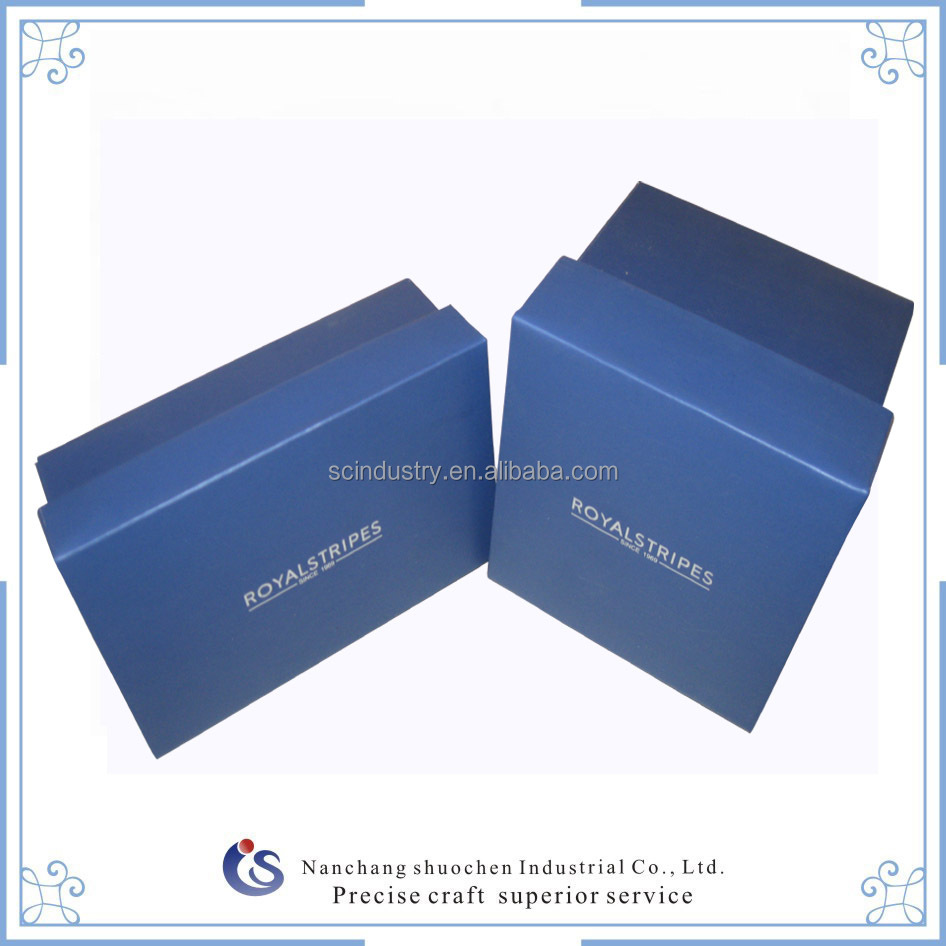 dark royal blue small square cardboard gift box