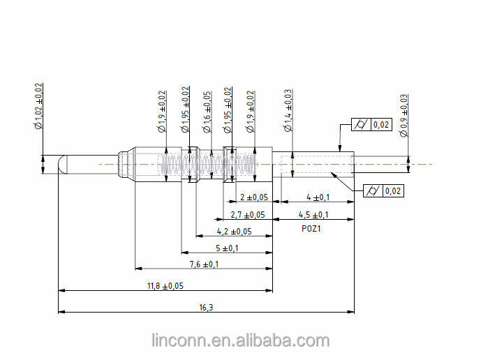 真鍮スプリングピンロードされたポゴピンpcbコネクタ仕入れ・メーカー・工場