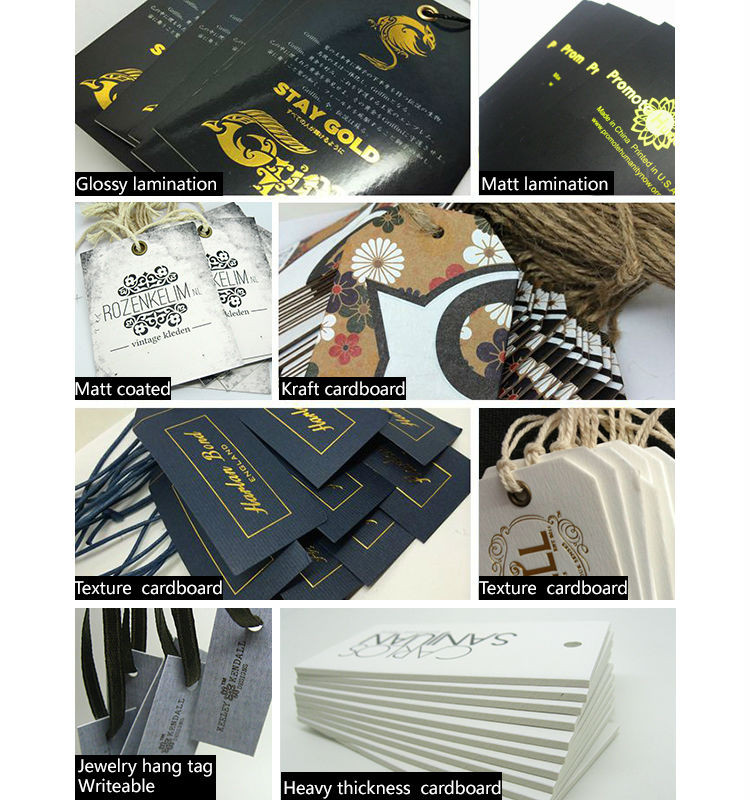 カスタム印刷されたクラフト紙ハングタグ衣服ハングタグ仕入れ・メーカー・工場