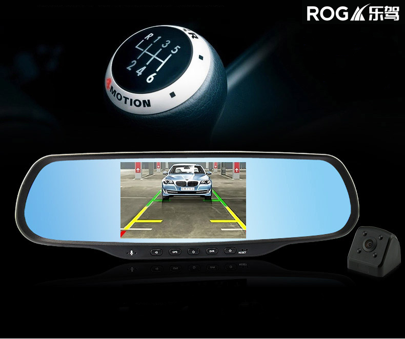 ROGA LX51S Factory Directly supply 5 inch automotive dual lens dvr unique car rearview mirror dvr with speed cam GPS navigation