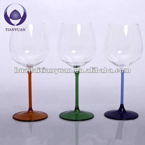 lead free colored handblown pyrex champagne glass COE 3.3