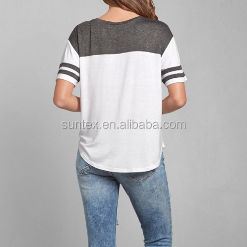 単純な印刷トップファッションレジャー美しい十代の女の子のtシャツ仕入れ・メーカー・工場