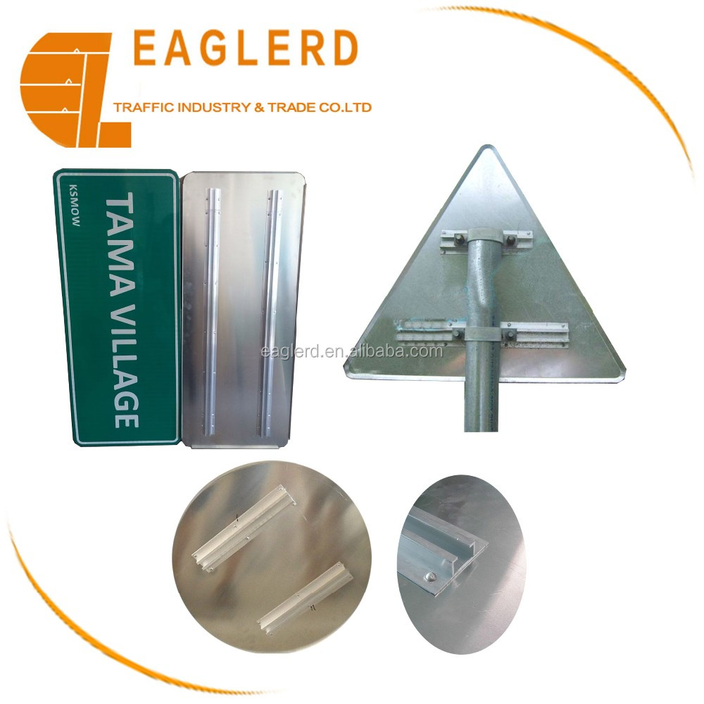 トライアングルアルミ道路標識クランプ付き反射交通標識