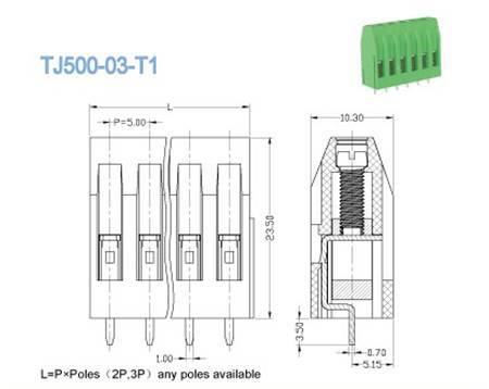 オートメーション300v5.0ミリメートルcomminication銅ターミナルブロックコネクタ仕入れ・メーカー・工場