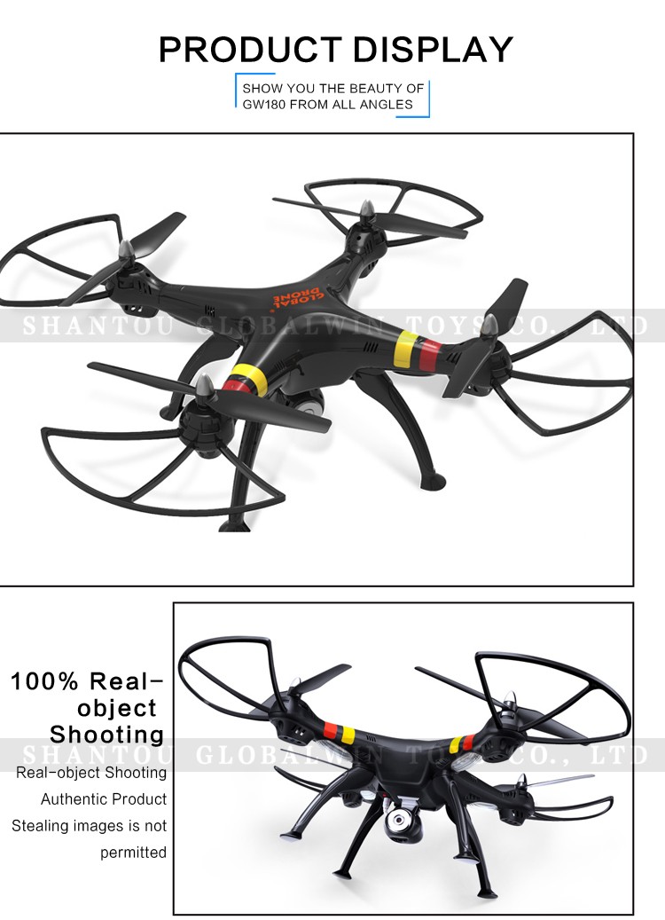 New arrived RC FPV Drone GW180HC/ GW180HW ,6 Gyro Stable Quadcopter with One Key Return and One Key Up & Down Function .jpg