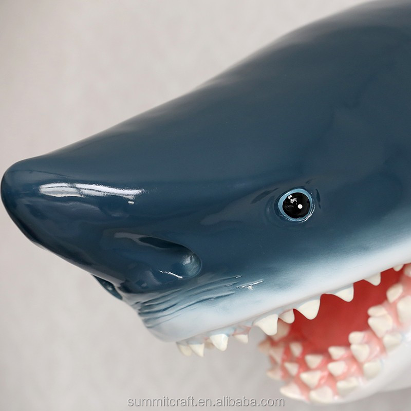 resin shark sculpture