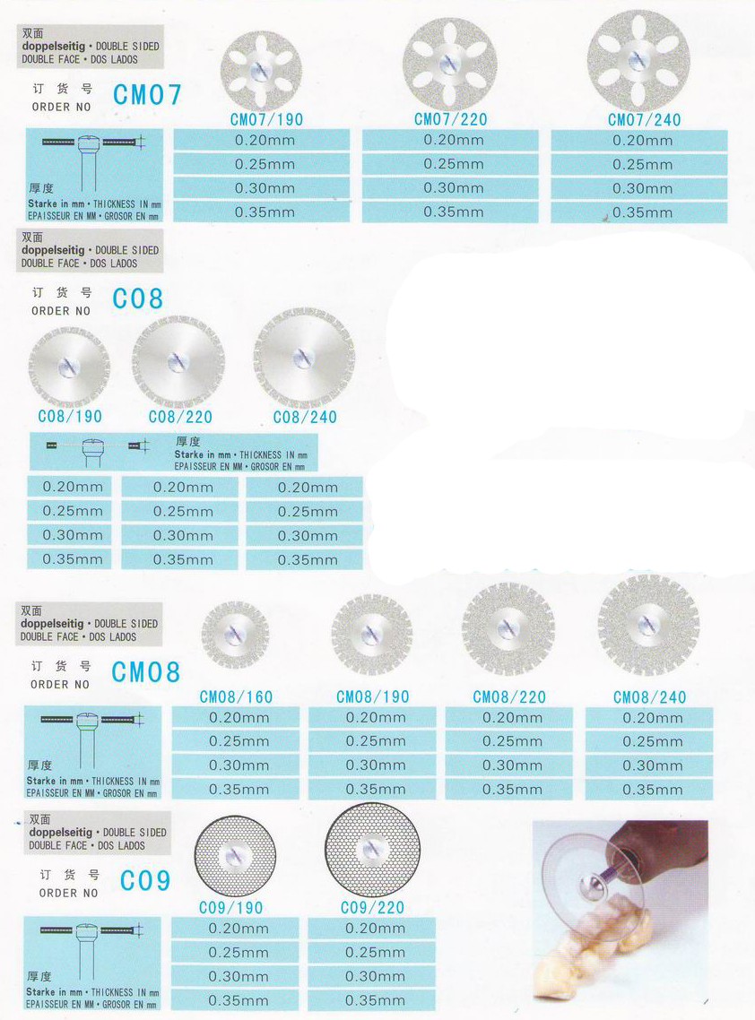 TR-C226-S Diameter 13-24mm Diamond Disc Disk Wheel for DENTAL Cutting,diamond cutting discs