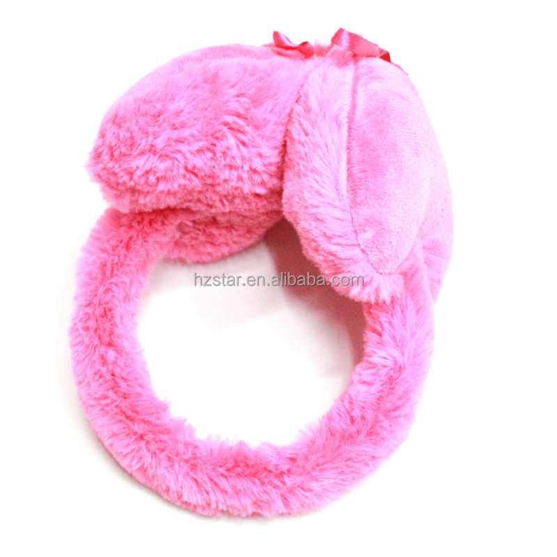 子供ピンクのウサギの毛皮付きhze-13029安いかわいい人気のハート形状耳覆い仕入れ・メーカー・工場