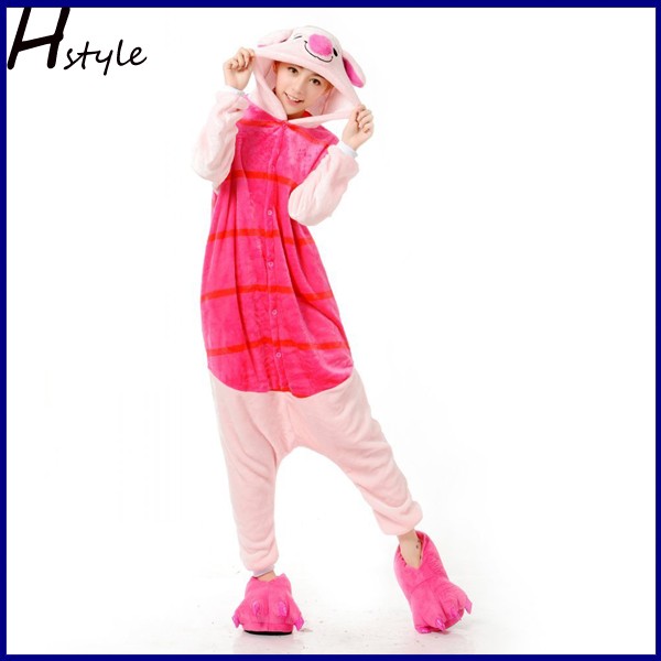 ファッション素敵な女性のアニマルパジャマ成人onesiedwy047ピンクのブタ仕入れ・メーカー・工場