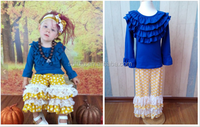 カボチャハロウィンの服幼児の女の子の秋の冬服フリルルック子供秋ブティックの衣類メーカー子供たちが着用仕入れ・メーカー・工場