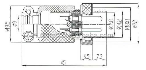 水証拠浸透する壁型18mf- 2a1屋外プラグオスコネクタ仕入れ・メーカー・工場