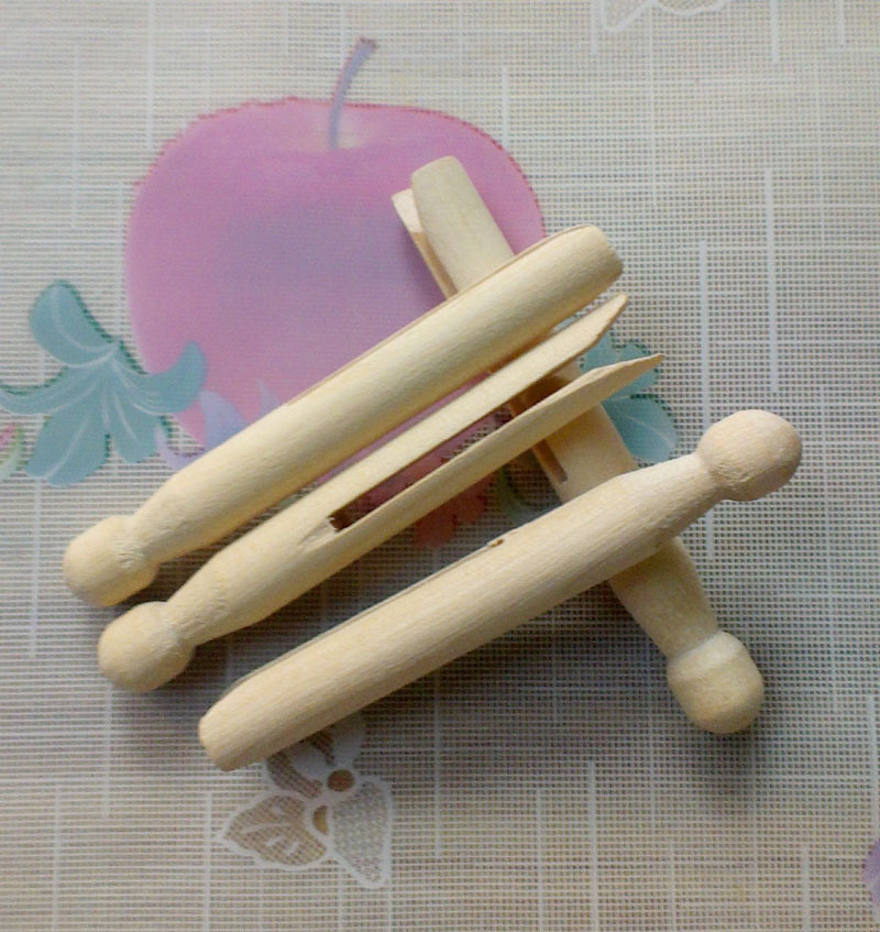 Wooden Antique Old Fashioned Style Dolly Pegs,Clothes Pegs,Natural