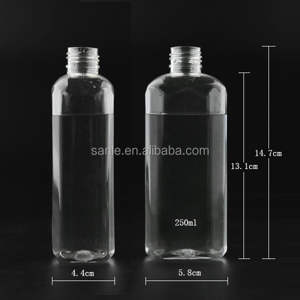250ml plastic pet square bottle