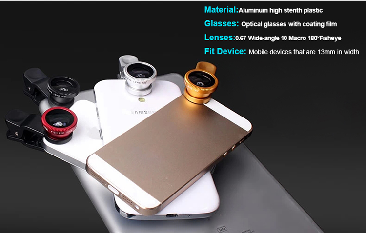 ユニバーサル電話のレンズクリップ3イン1/携帯電話カメラレンズ/多色ズームレンズ携帯電話用レンズ問屋・仕入れ・卸・卸売り