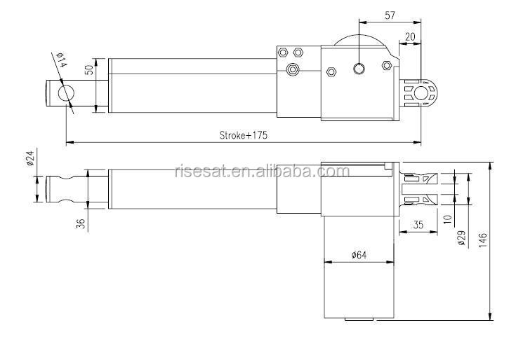 同期リニアアクチュエータ制御システム6000n( 1320lbs) 5mm/sアクメねじ仕入れ・メーカー・工場