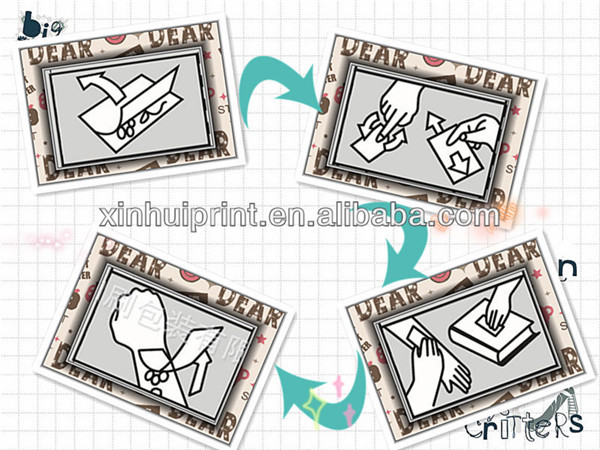 Beautiful custom design/butterfly temporary tattoo stickers for chewing gum use