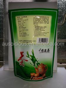 Free standing company logo printed aluminum foil tea bags with zipper