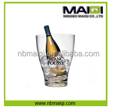 Factory Unique 5L Clear Plastic Champagne Ice Bucket