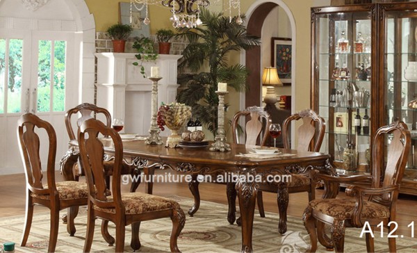 Royal luxury clásica de madera dining room furniture set, estilo ...