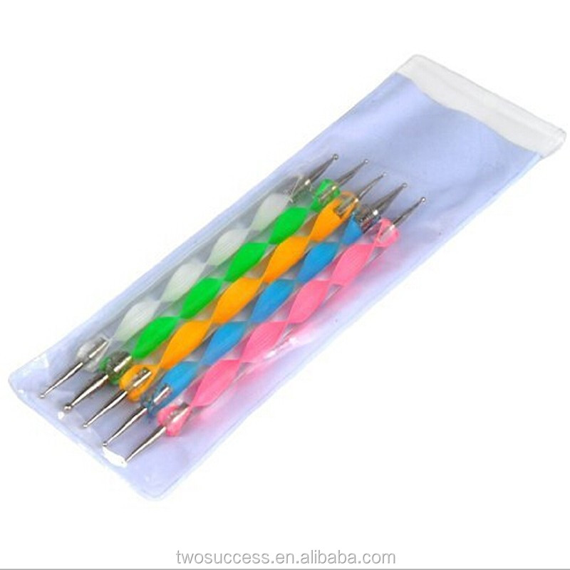 Hot sale nail dotting tools nail art pens 2 way nail dotting pen sets .jpg