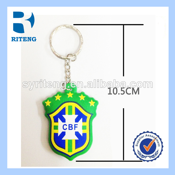 2014年熱い販売!!! プロモーションキーチェーンホルダーバックルリングタグキーチェーンキーリングkeytagkeybuckleブラジルの旗のキーリング問屋・仕入れ・卸・卸売り