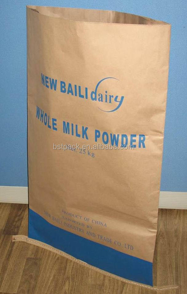 アリババチャイナサプライヤー新しい到着の食品グレードの高品質の再利用可能な分解性紙のための粉の包装袋仕入れ・メーカー・工場