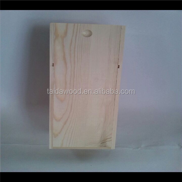 Hhigh Quality and Delicate Mongolian Scotch Pine Wooden Red Wine Box