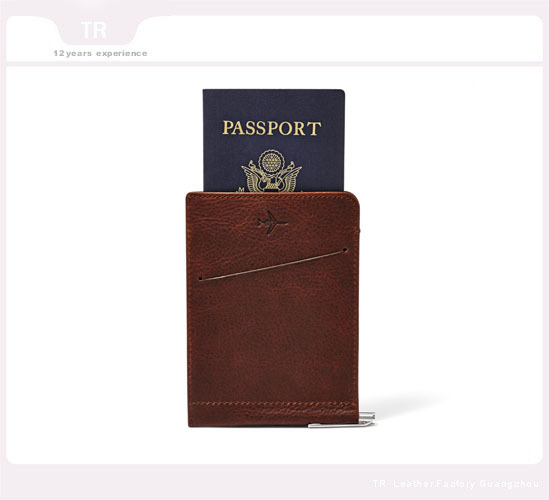 最新のデザインの手が作った2015革のパスポートホルダー革のつまみのパスポートカバーケースカバー仕入れ・メーカー・工場