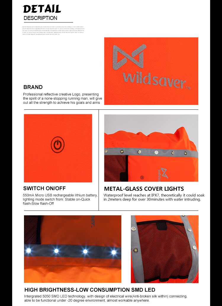 LED polyester 100% waterproof men's outdoor backpack rain cover