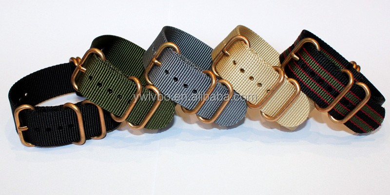 nato vintage bond stripe nylon g10 nato military watch strap