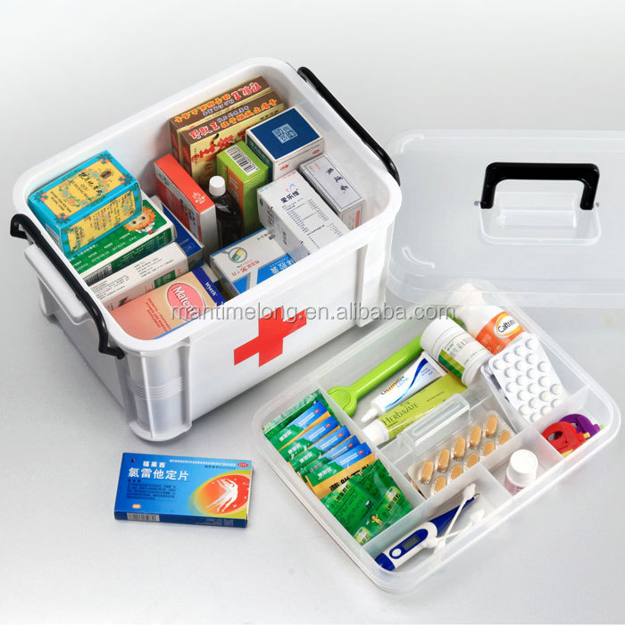 Plastic Medicine Box Family Large Medical Storage Box Medical Emergency Storage Health Care Box