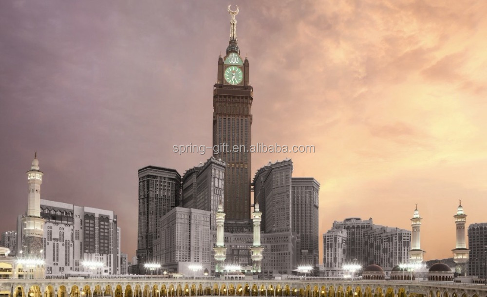 サウジアラビアロイヤルマッカクロックモデルとメッカクロックアラビアイスラム教のラマダンギフト用タワー仕入れ・メーカー・工場