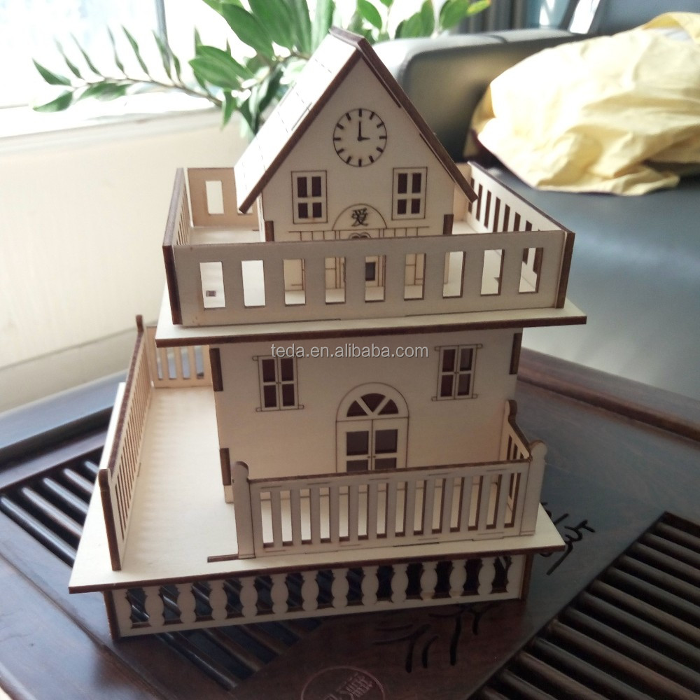 wood puzzle house 16cm (4)
