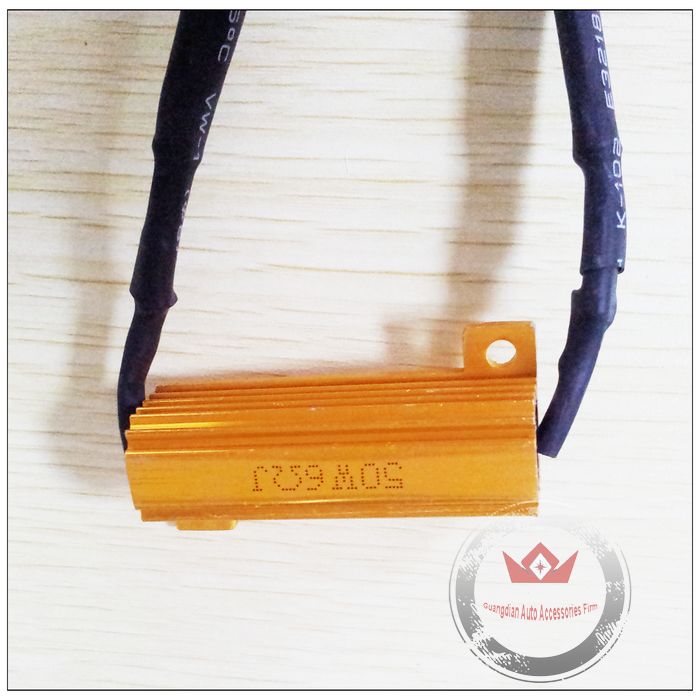 HID LED キャンセラー ハイフラ対策 50W6Ωメタルクラッド抵抗器50W6Ω防止抵抗器 輸入車[9005/9006/H1/880など]2個セット対応シングル防止抵抗器問屋・仕入れ・卸・卸売り