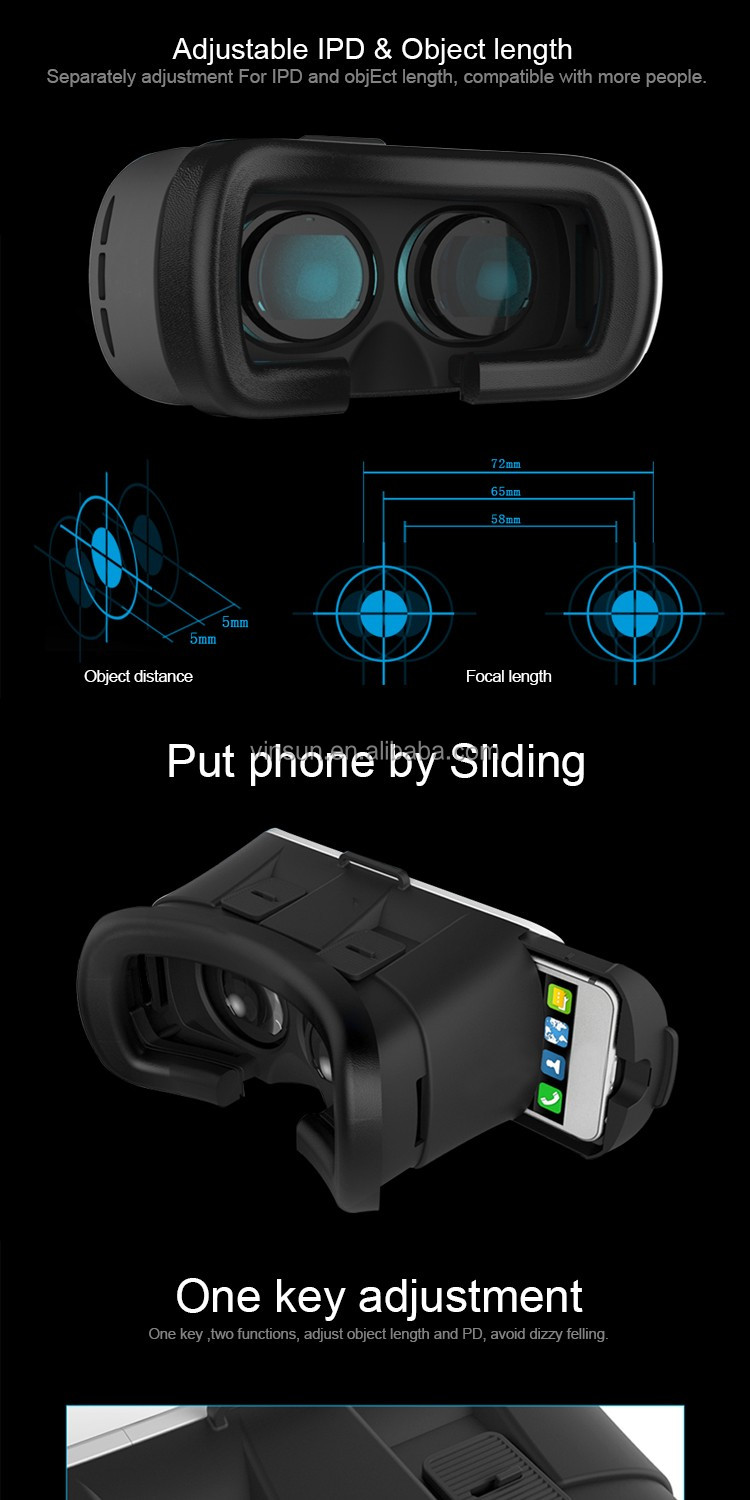 新しいvrボックス3dメガネ携帯電話バーチャルリアリティフィット4.7に6.0インチ携帯電話3 dメガネプリントロゴvrヘッドセット仕入れ・メーカー・工場