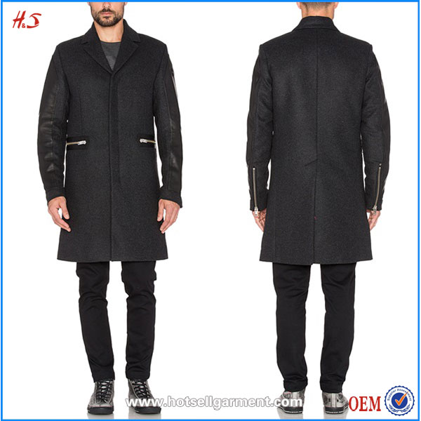 pictures of men coats new design black long trench coat for