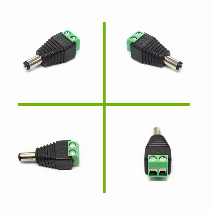 12v2ピンターミナルアダプタミリメートルto2.1* 5.5cctvカメラ用dc電源プラグ仕入れ・メーカー・工場