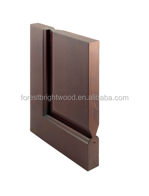 Contemporary 5-Panel Stained Mahogany Modern Entry Door with Sidelites