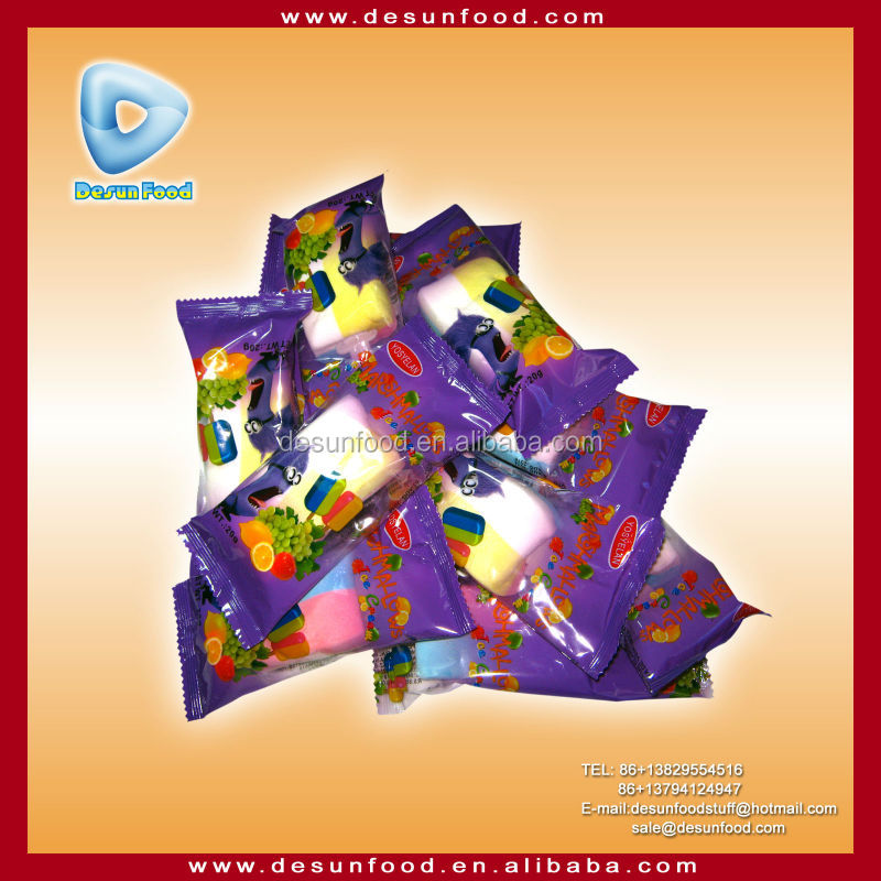 New item 4 colours ice cream stick marshmallow