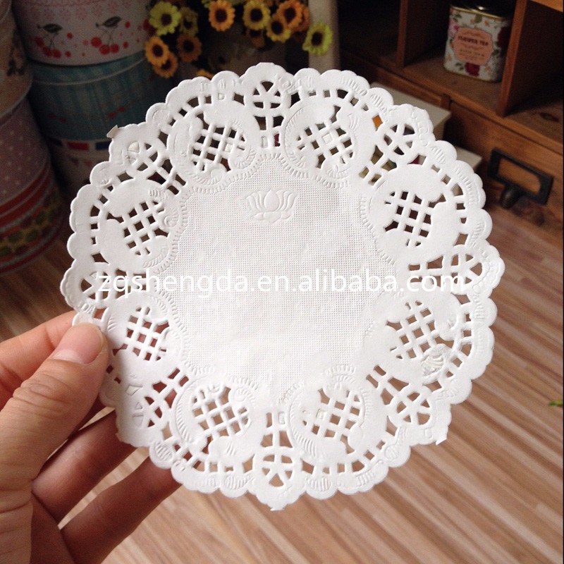 Ivory Round Lace Paper Doley / Placemats /doily 4.5" For Wedding / Hotel Buy 4.5inch Lace