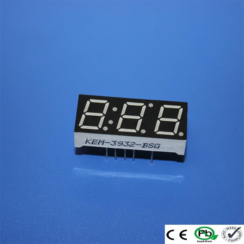 7 segment triple digit led