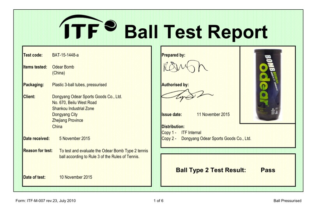 品質ヘッドitfはテニスボールを承認仕入れ・メーカー・工場