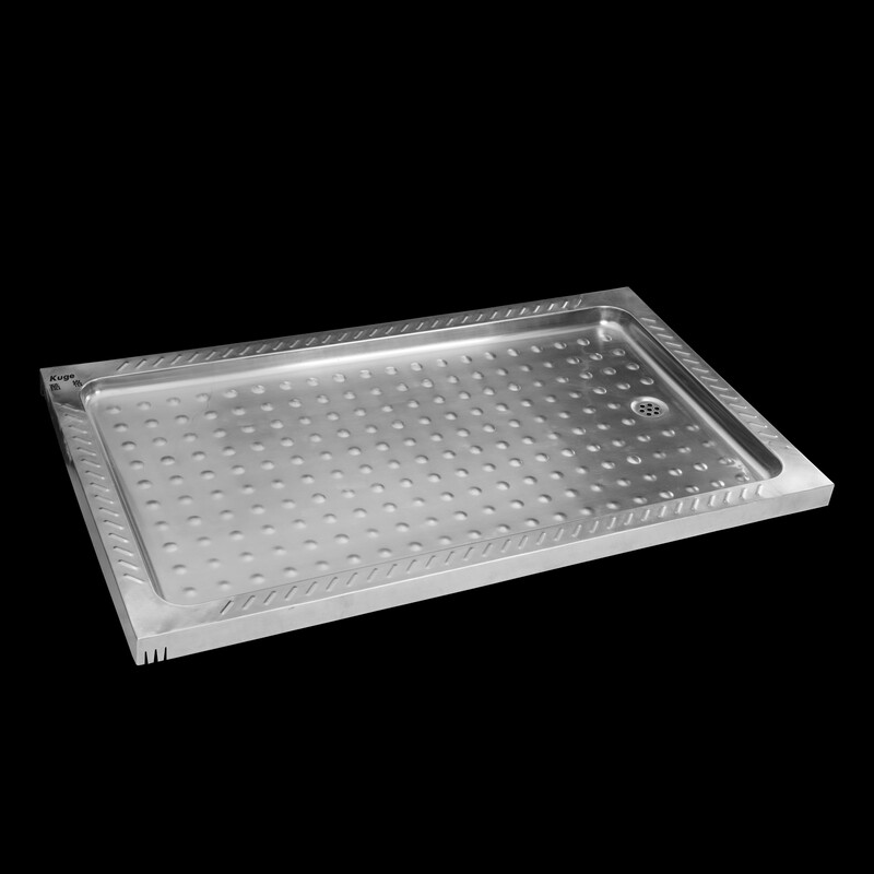 Kuge Stainless Steel Deep Shower Tray Bathroom Shower Pan With Ptrap