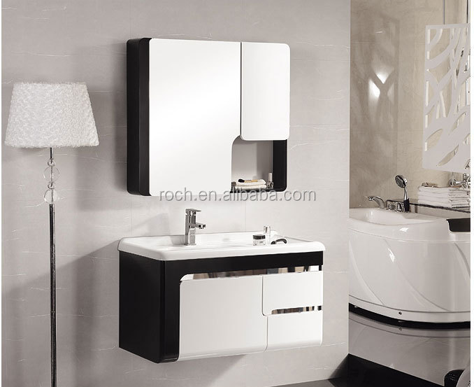 ロッホ8019よく売れるpvc浴室の洗面化粧台ミラーバス付きの卸売仕入れ・メーカー・工場