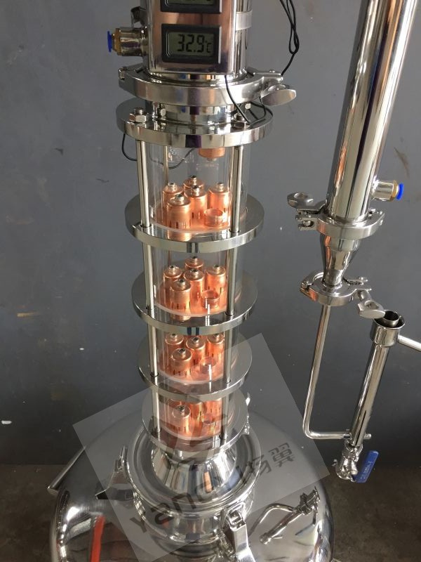 New Type 2'' 3'' 4'' Glasses Moonshine Stills With Copper