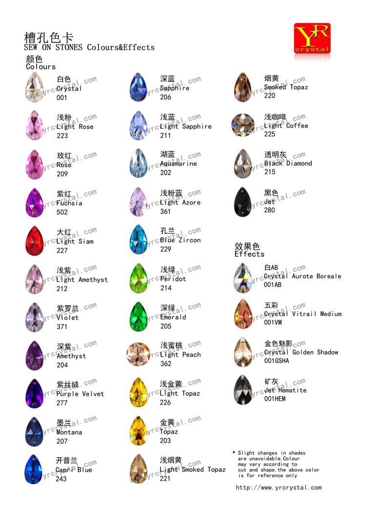 sew on stones color